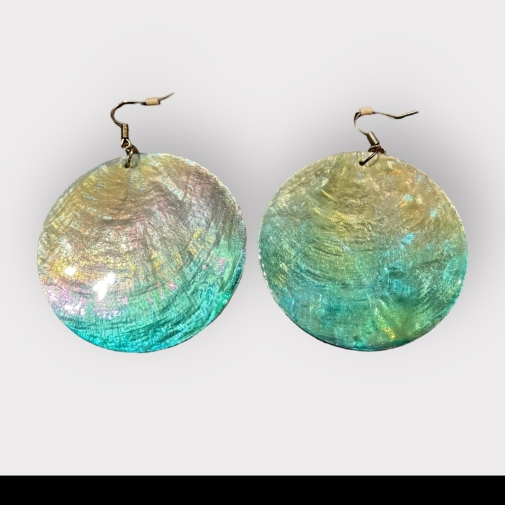 Iridescent Shell Earrings - image 1